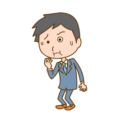 Erkek çalışanın mide bulantısı sorunu var.