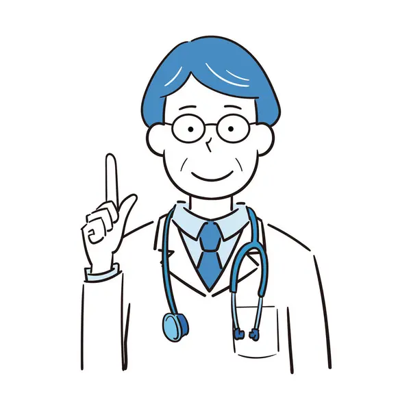 Male Doctor Giving Explanation — Stock Vector