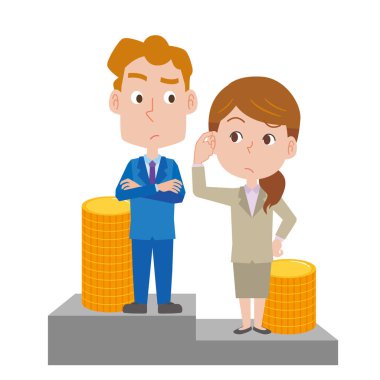 Kadın ve erkek arasındaki maaş farkının resmi