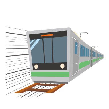 Yüksek hızda giden bir trenin tasviri