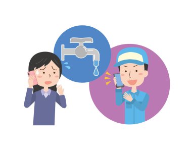 Su sorunları nedeniyle onarım talebinde bulunan bir kadın.