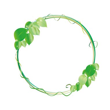 Taze yeşil dekoratif çerçeve tasviri