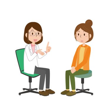 Röportaj alan bir kadının resmi