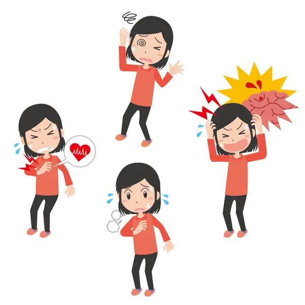 Sağlıksız kadın çizimi