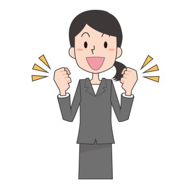 Motive olmuş, gülümseyen bir ofis çalışanı.