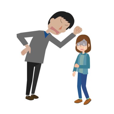 Bir eş kocasından aile içi şiddet görüyor