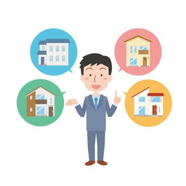 Bir emlak şirketinin erkek çalışanı bir evi anlatıyor.