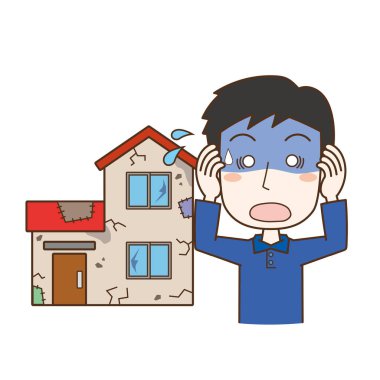 Evinin bozulmasına şaşıran bir adam.