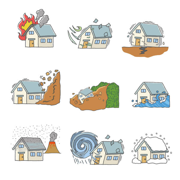 Иллюстрационный набор жилищной катастрофы
