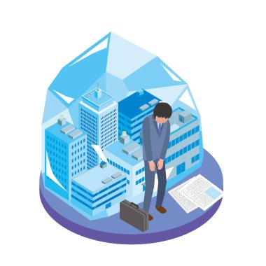 İş arayışının başarısız olduğu imajı.