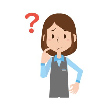 Resepsiyondaki genç bir kadının şüpheleri var.