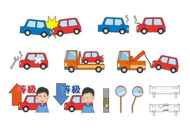 Araba sigortası resim çizim seti