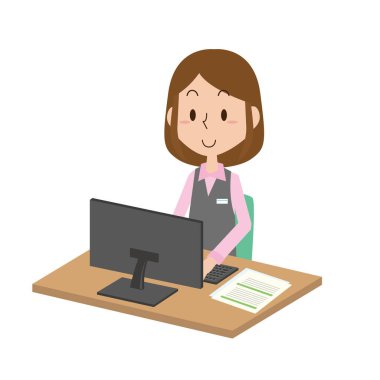 Masa başı işi yapan kadın.