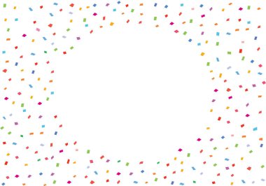 Renkli konfeti çerçeve çizimi