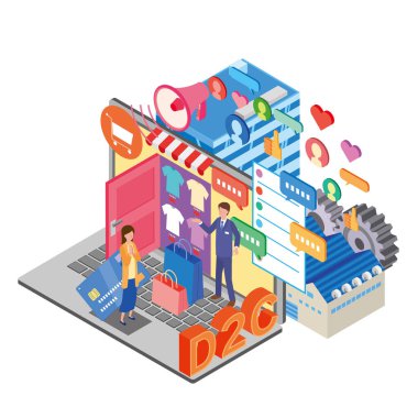 D2C ticaret ve SNS satış stratejisinin resmi