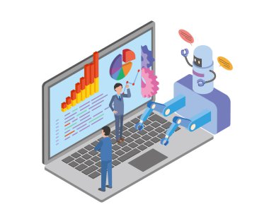 İş robotizasyonunun resim çizimi
