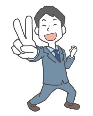 Ziyaretçi işareti imzalamaktan memnun olan bir erkek ofis çalışanı.