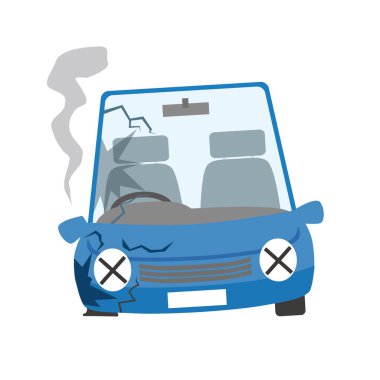 Trafik kazasında kırılan bir aracın görüntüsü