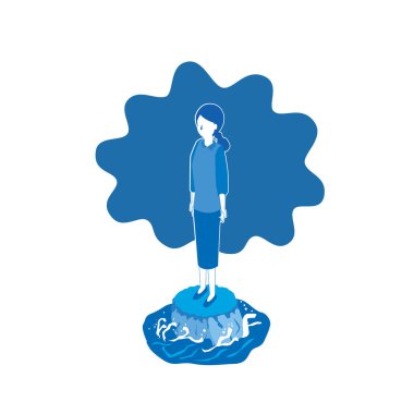 Yalnız hisseden bir kadın