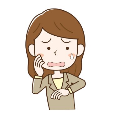 Yüzünde bariz şekilde sevilmeyen bir ifade olan bir kadın tasviri.