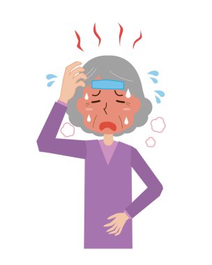 Ateşli bir büyükannenin resmi.