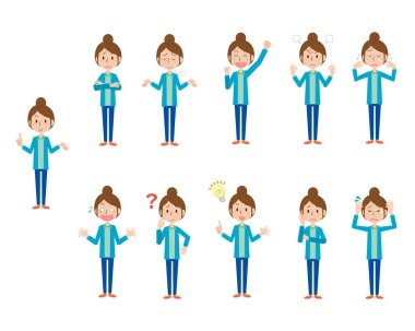 Topuz saçlı kadınların ifadeleri.