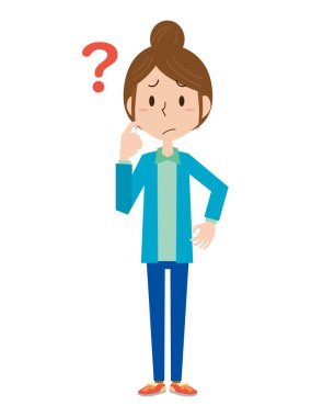 Şaibeli çörek saçlı bir kadın.