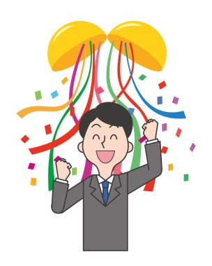 Mutlu bir ofis çalışanının resmi.