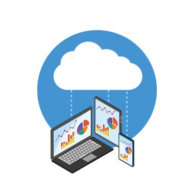 Bir bulut ağında veri paylaşımının resim çizimi