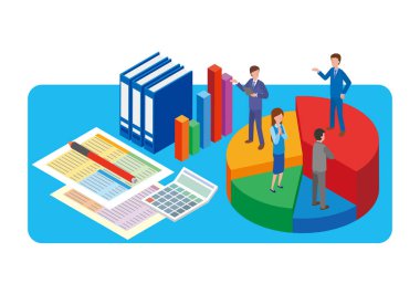 Grafik ve kişi ofisi sahnesi