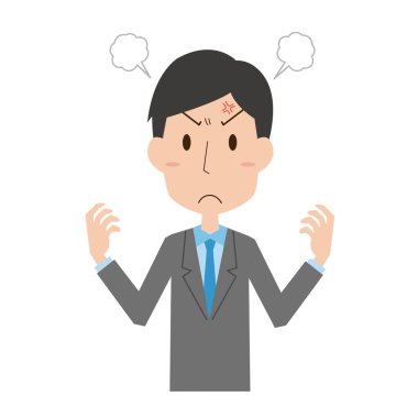 kızgın erkek ofis çalışanı