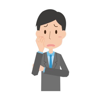 Endişeli bir ofis çalışanı.