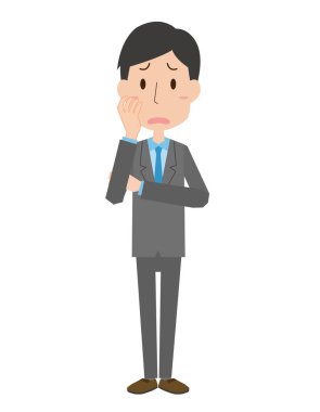 Endişeli bir ofis çalışanı.