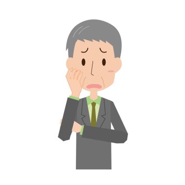 Endişeli orta yaşlı bir ofis çalışanı.