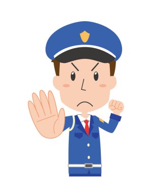 Erkek güvenlik görevlisi poz veriyor.