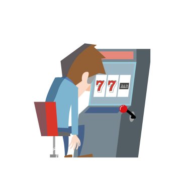 Kumarhane Kumar Kumar Makineleri Erkeklerin morali bozuk