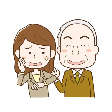 Tanıdık bir patrondan hoşlanmayan bir kadın astın resmi.