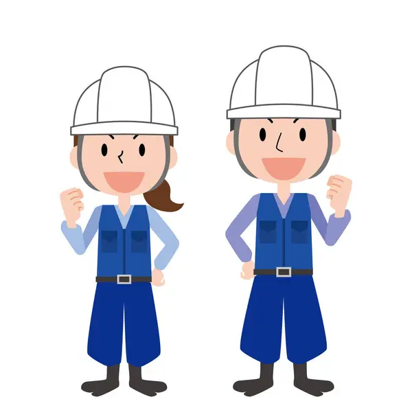 Bauarbeiter Männer Und Frauen — Stockvektor