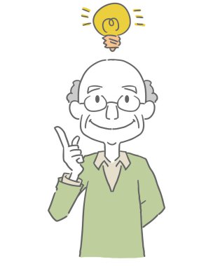 Fikirlere ilham veren yaşlı bir adam.