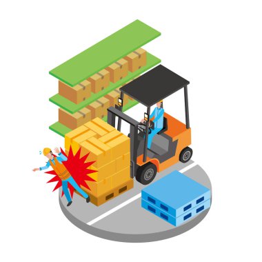 Forklift operasyonu sırasında kaza