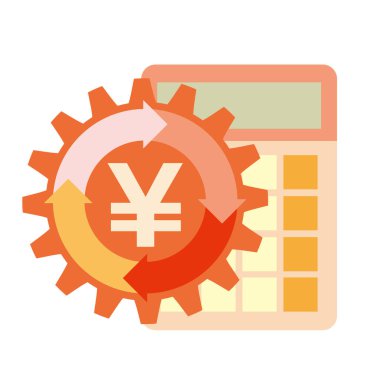 Yen işareti ve nakit akışının resmi