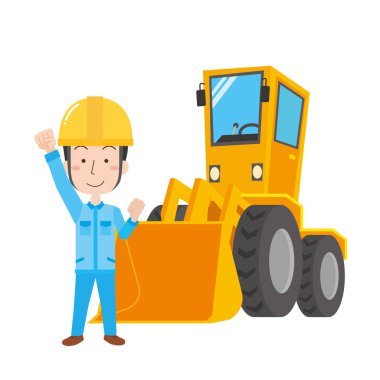 Ağır inşaat ekipmanları ve işçiler