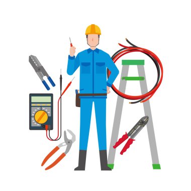 Bir elektrik işçisinin resmi