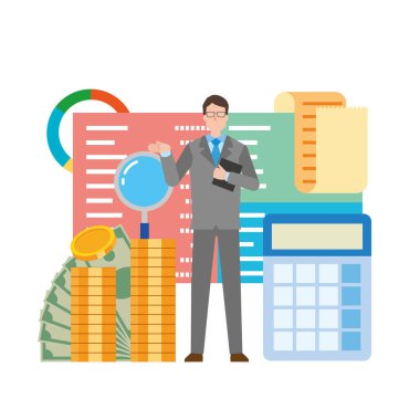 Muhasebeci ve muhasebe ve finans bölümünün resmi