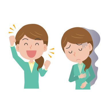 Ruh hali inişli çıkışlı bir kadın.