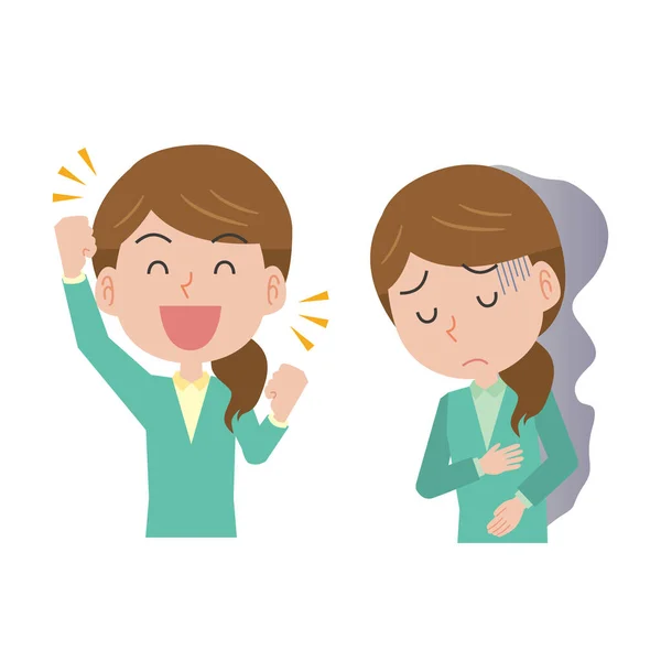 Ruh hali inişli çıkışlı bir kadın.