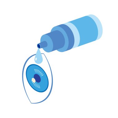 Göz damlası uygulamasının bir yansıması