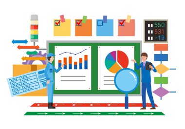 Üretim endüstrisindeki görselleştirmenin resmi