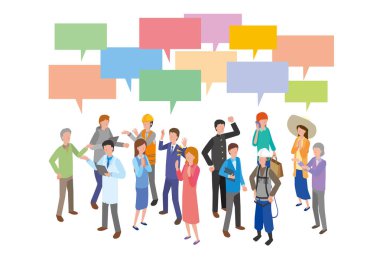 İnsanların fikirlerini paylaştığı bir resim.