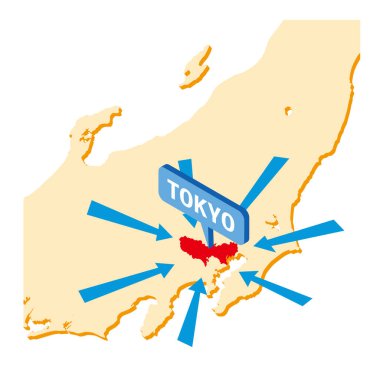 Tokyo 'daki aşırı konsantrasyonun resmi